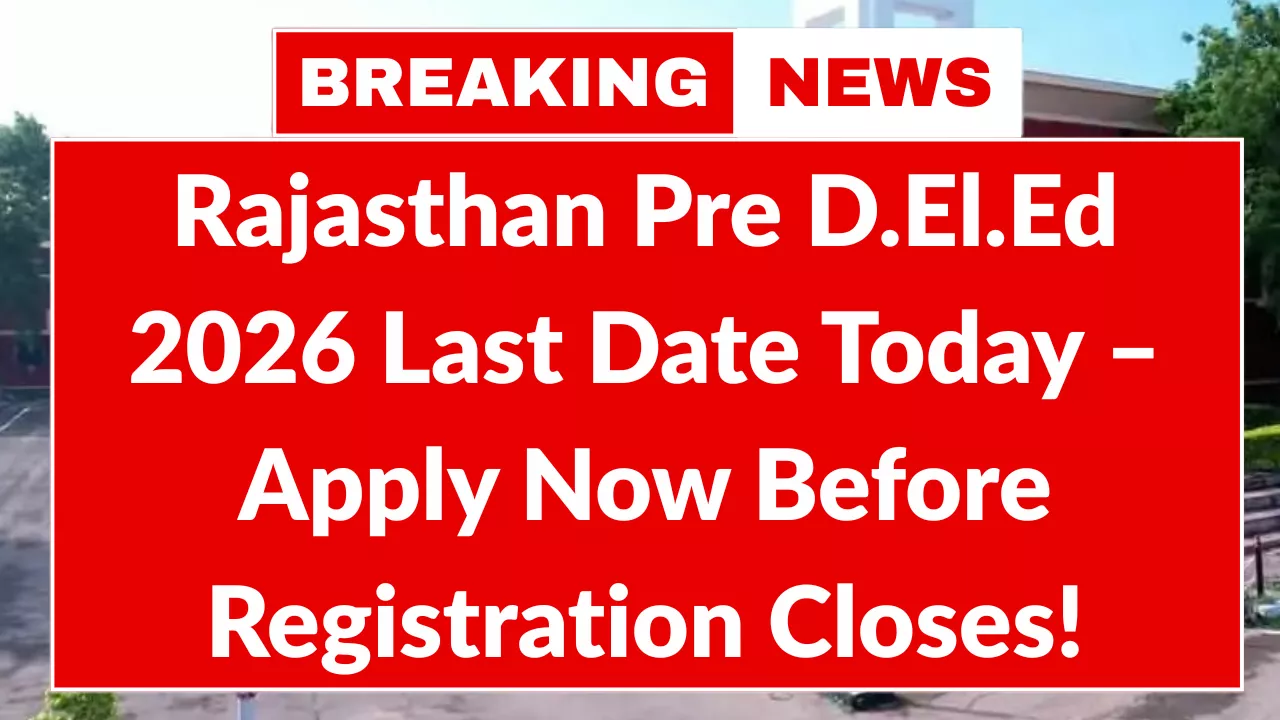 Rajasthan Pre D.El.Ed 2026