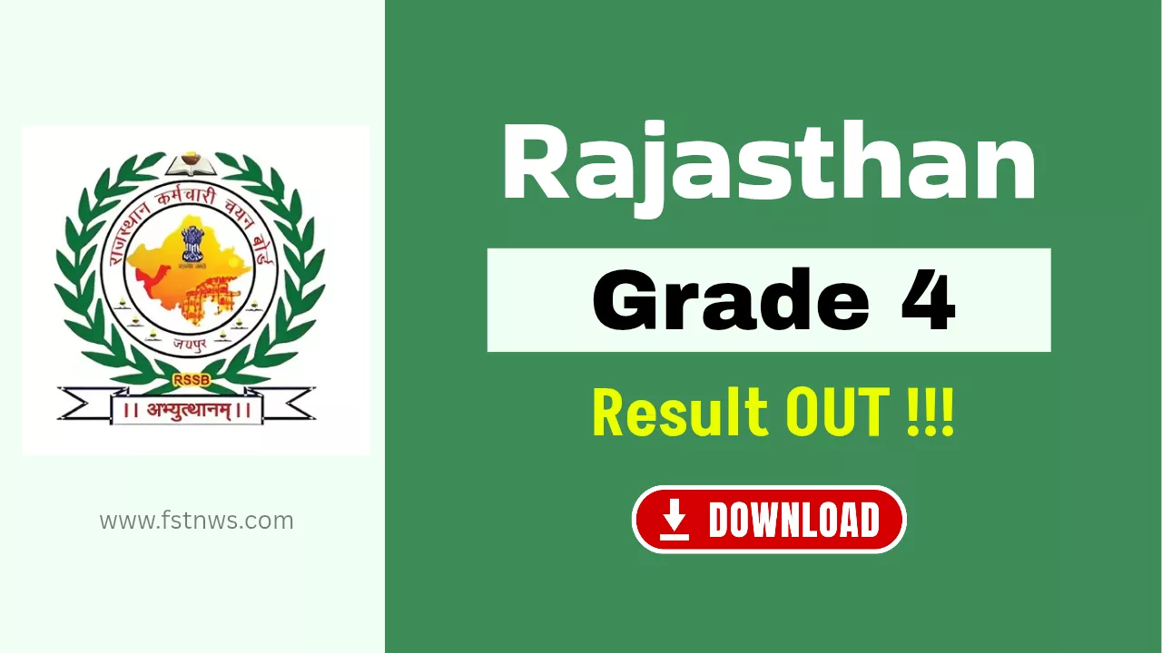 Rajasthan Grade 4 Result 2025–26